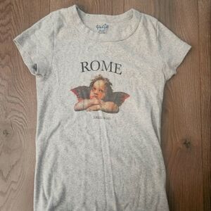 Brandy Melville Gray Graphic Tee